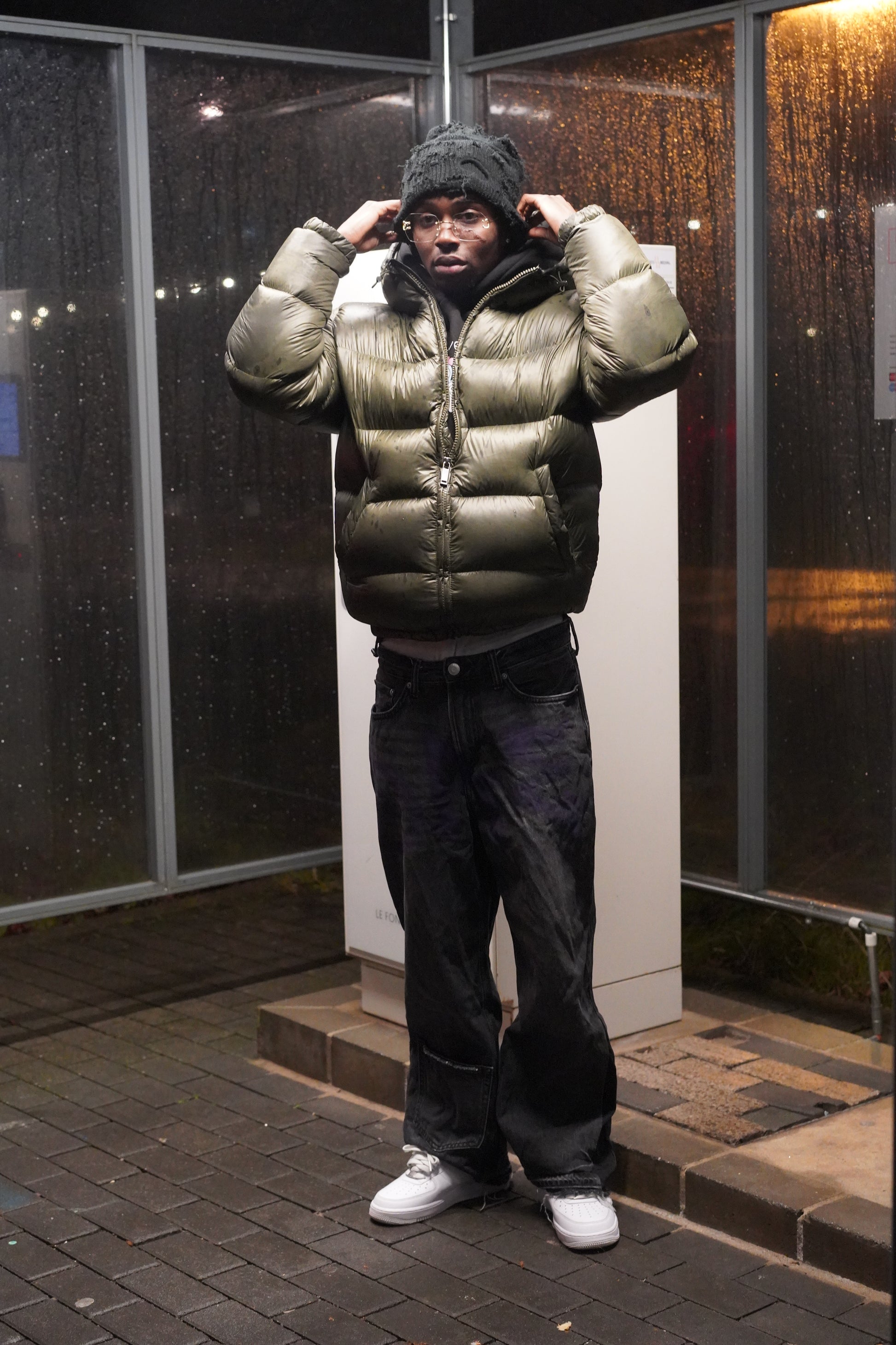 ONE OF ONE CRYSTAL LIGHT GRAFFITI DENIM