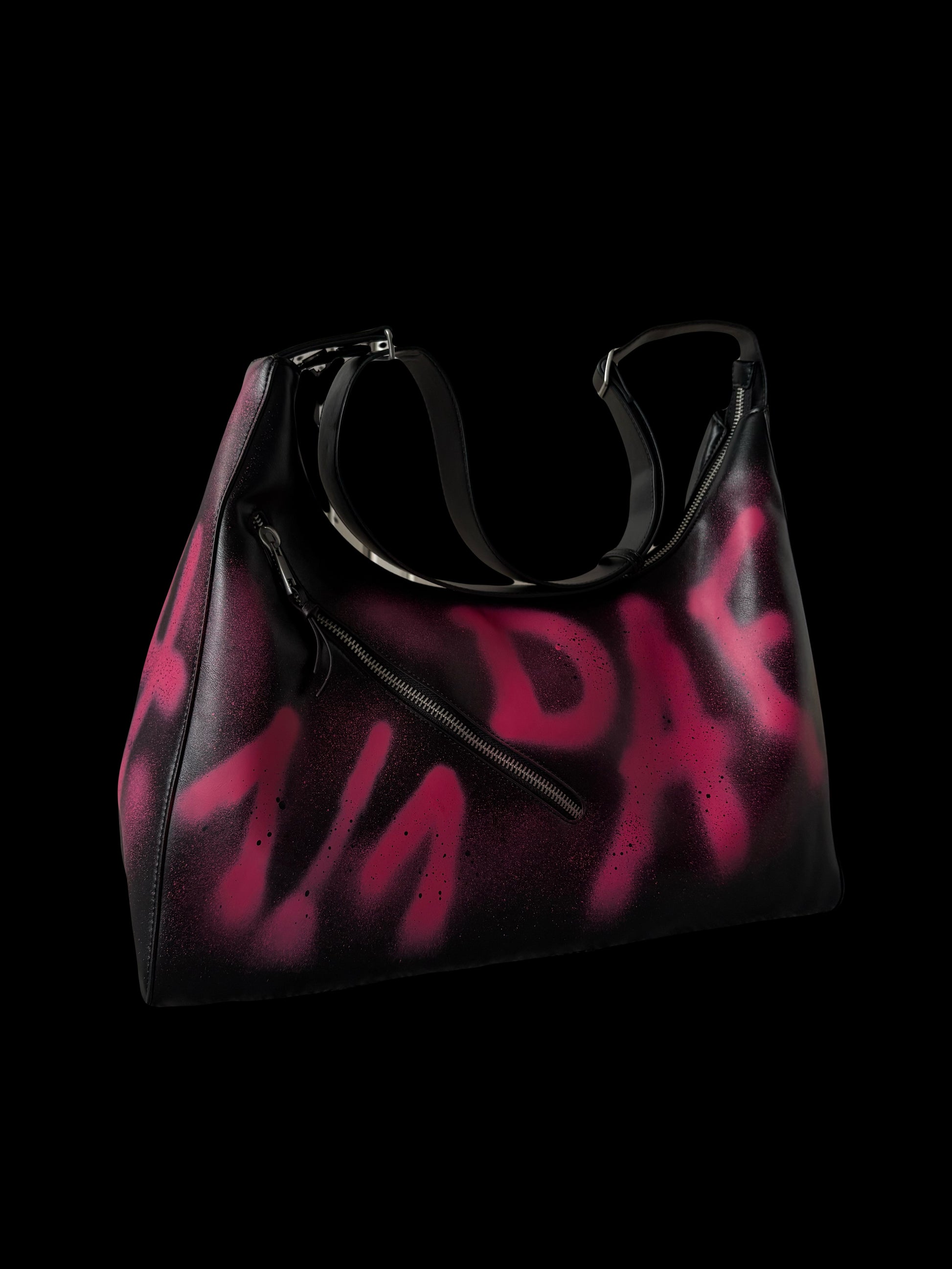 PINK "NOT 4 SALE" GRAFFITI LEATHER BAG 1/1