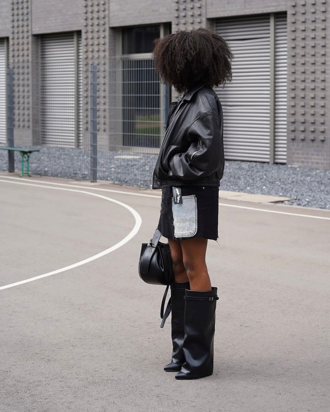 Black Denim Skirt