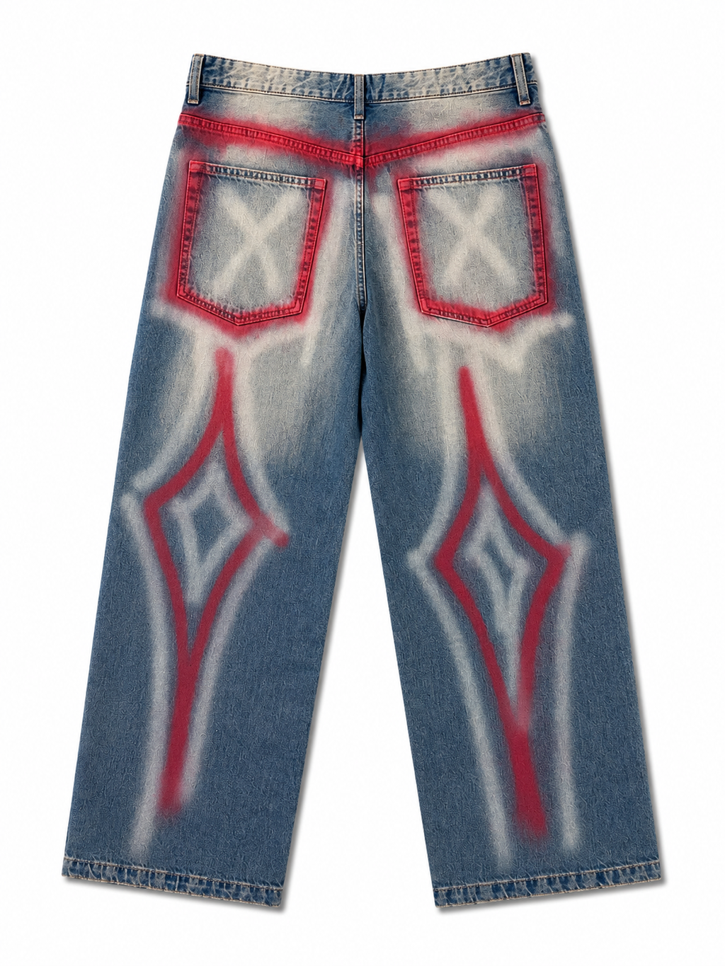 Bizarre Graffiti Denim Pants
