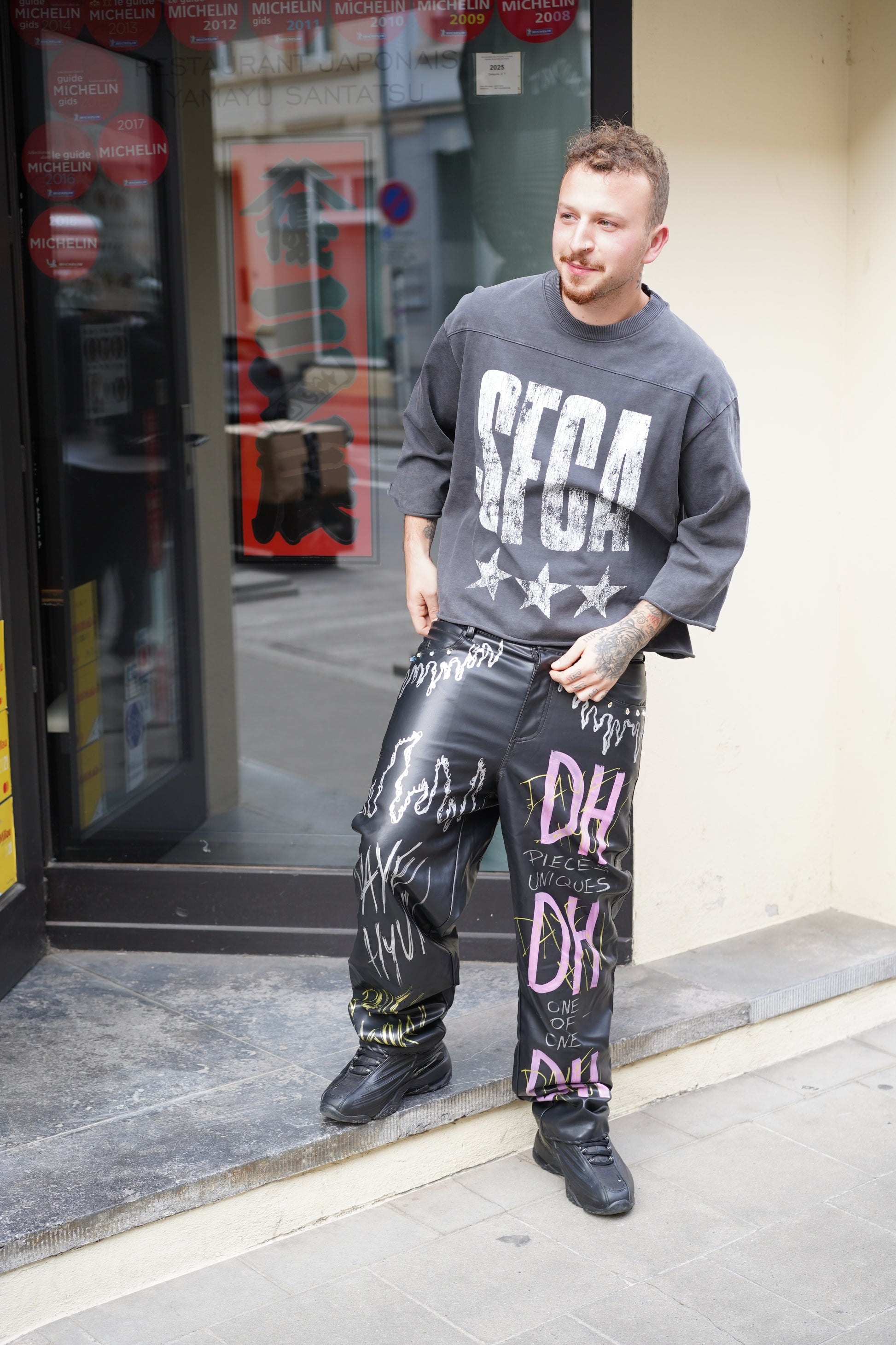 1/1 SLICK LEATHER PANTS