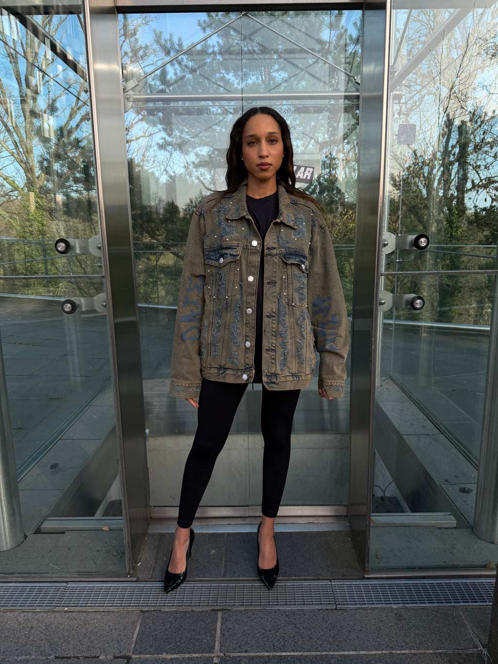 Broken Script Denim Jacket