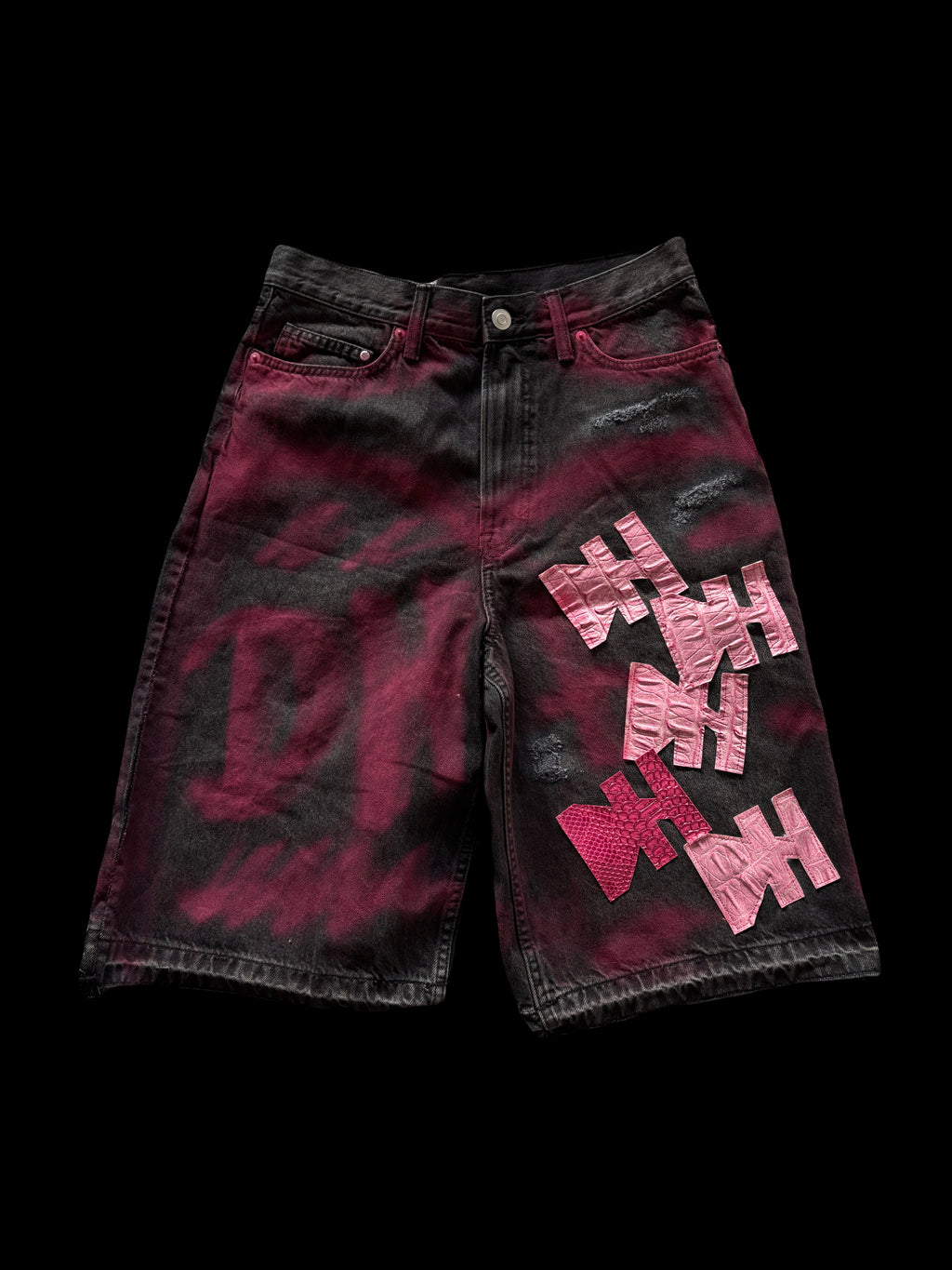 1/1 PINK AND ROSA DENIM SHORTS