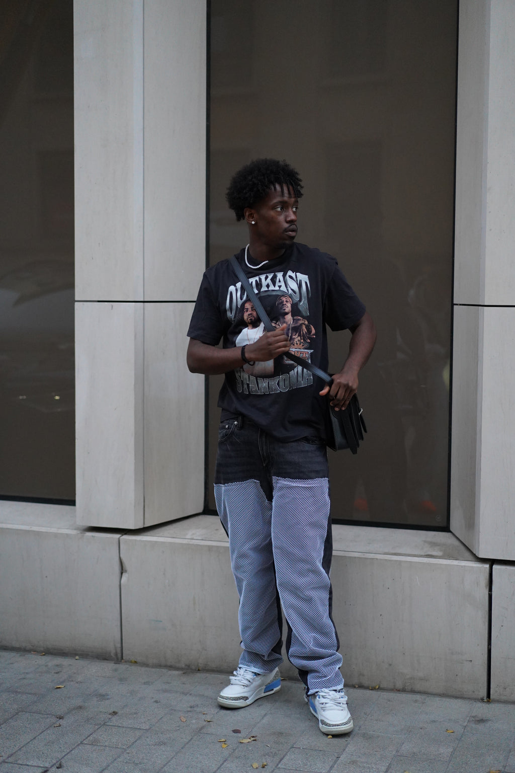 ONE OF ONE BLACK NET DENIM PANTS