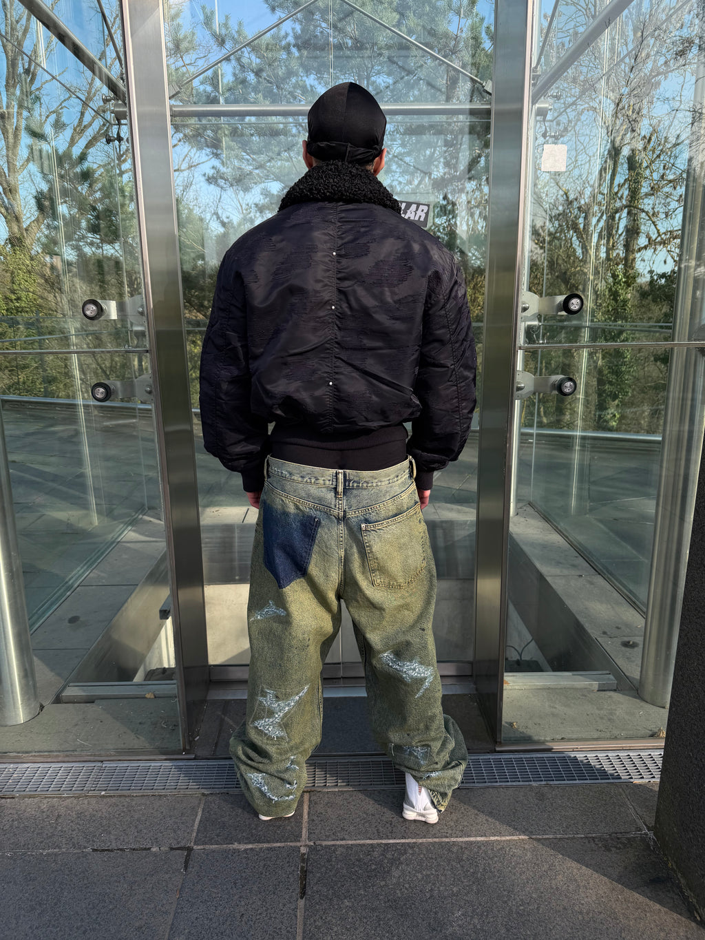 Shadow Script Bomber Jacket