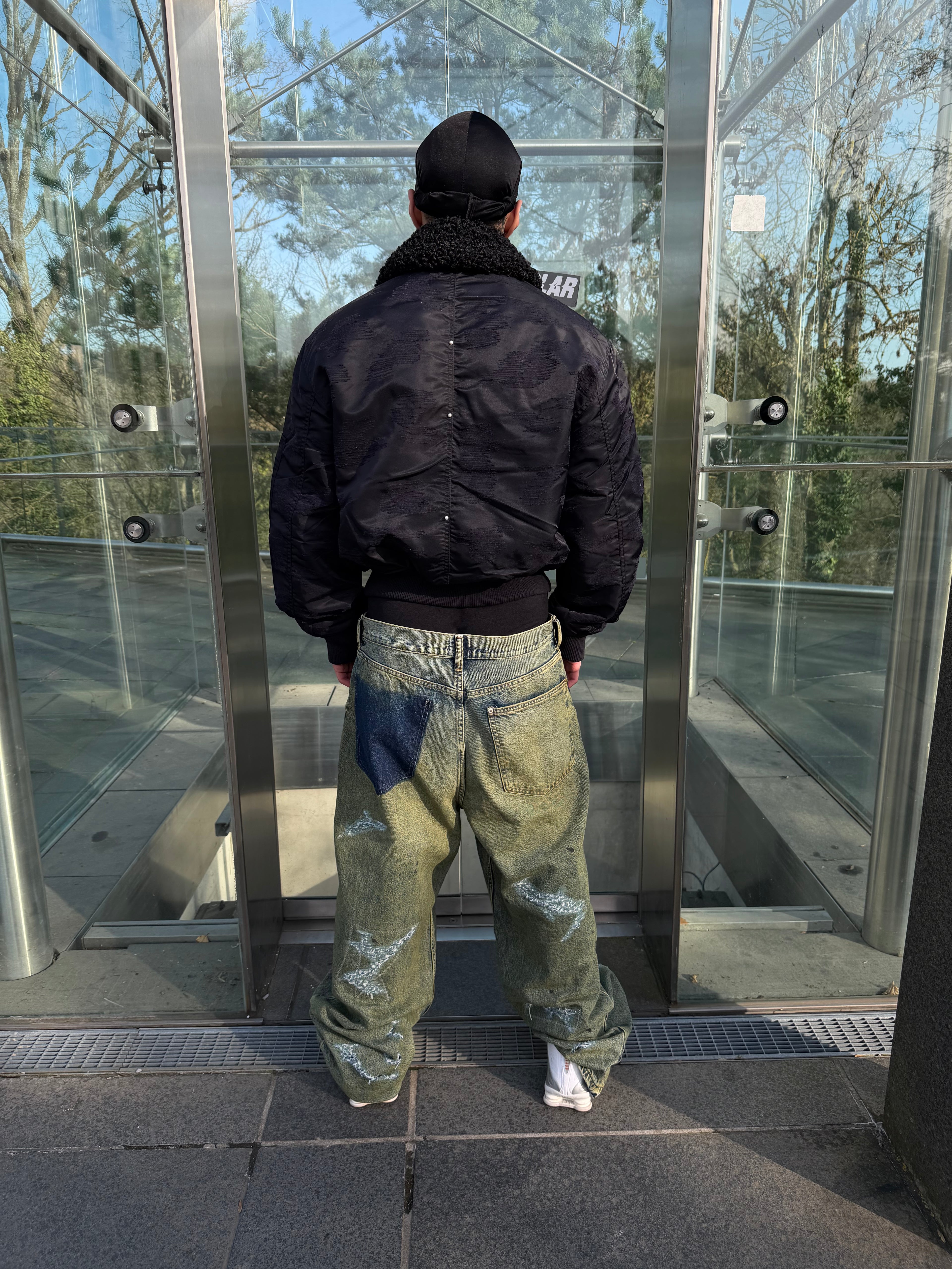 Shadow Script Bomber Jacket