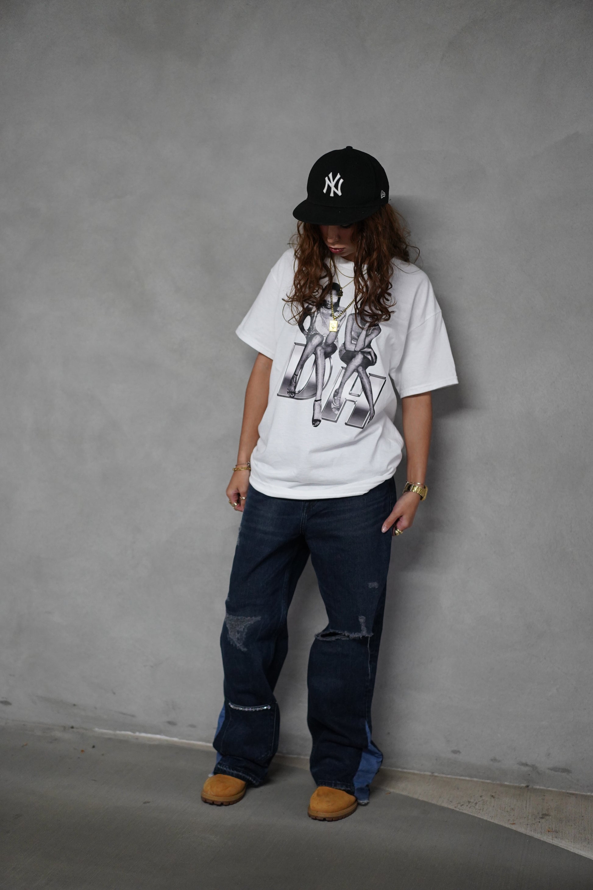 WHITE "U CAN’T SIT WITH US" TEE