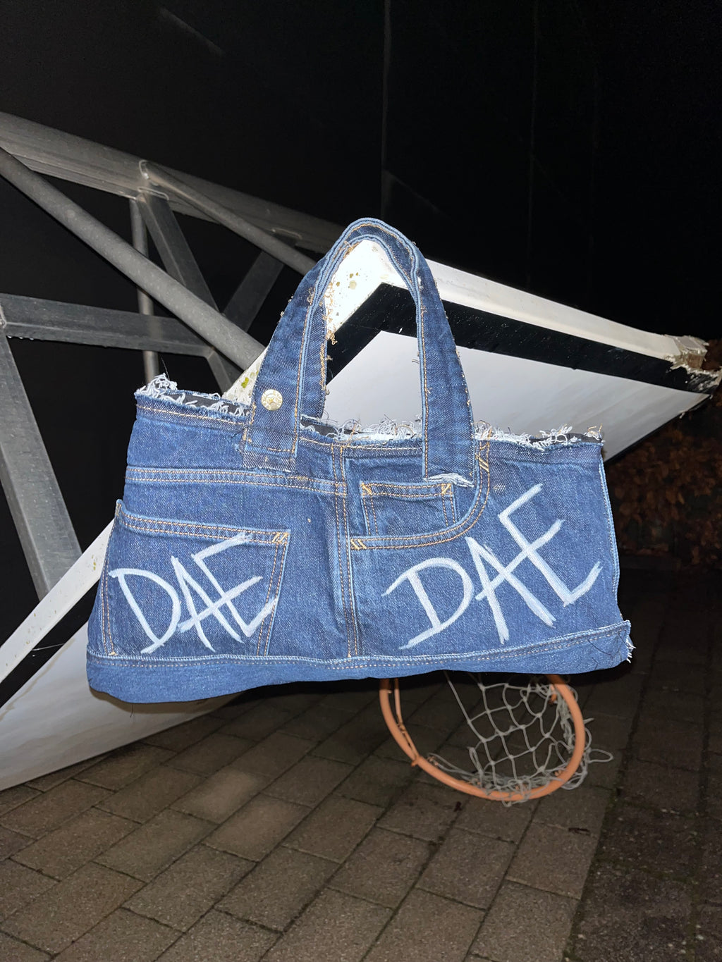 NAVY GRAFFITI LUXE TOTE