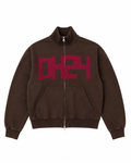 "DH24" Relaxed Fit Boxy Brown/Pink Track Jacket