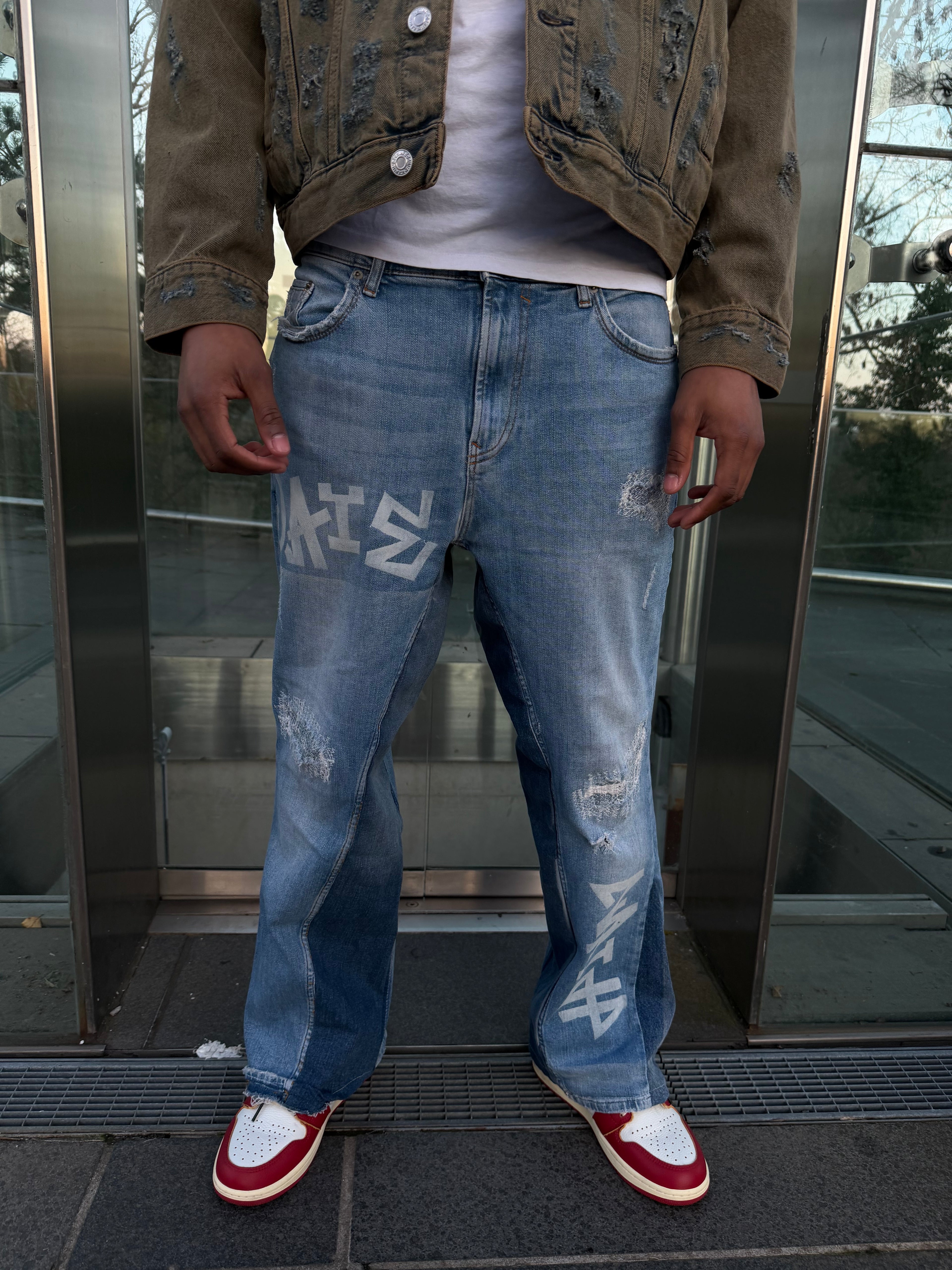 Ghost Tag Denim Pants