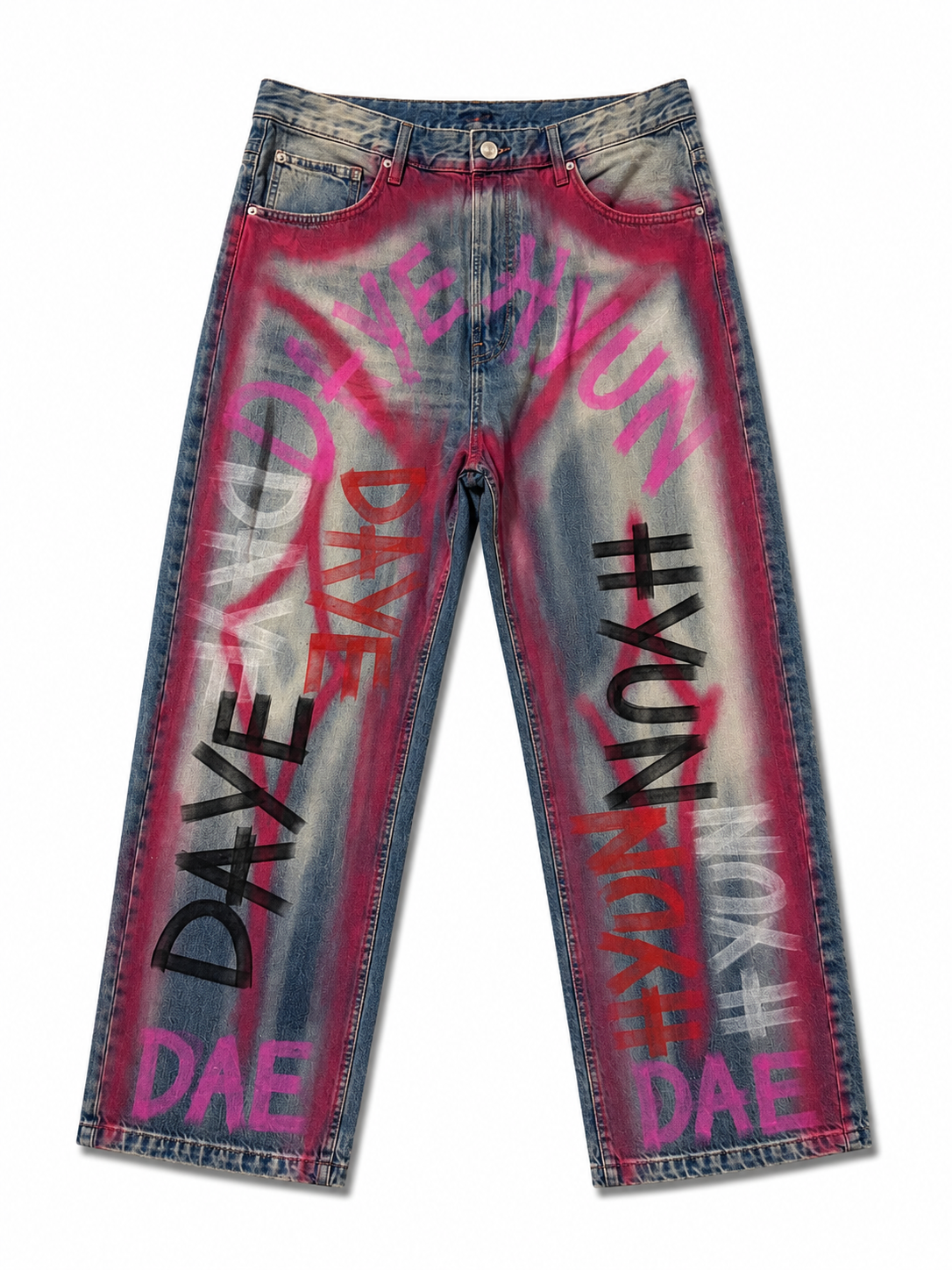 Bizarre Graffiti Denim Pants