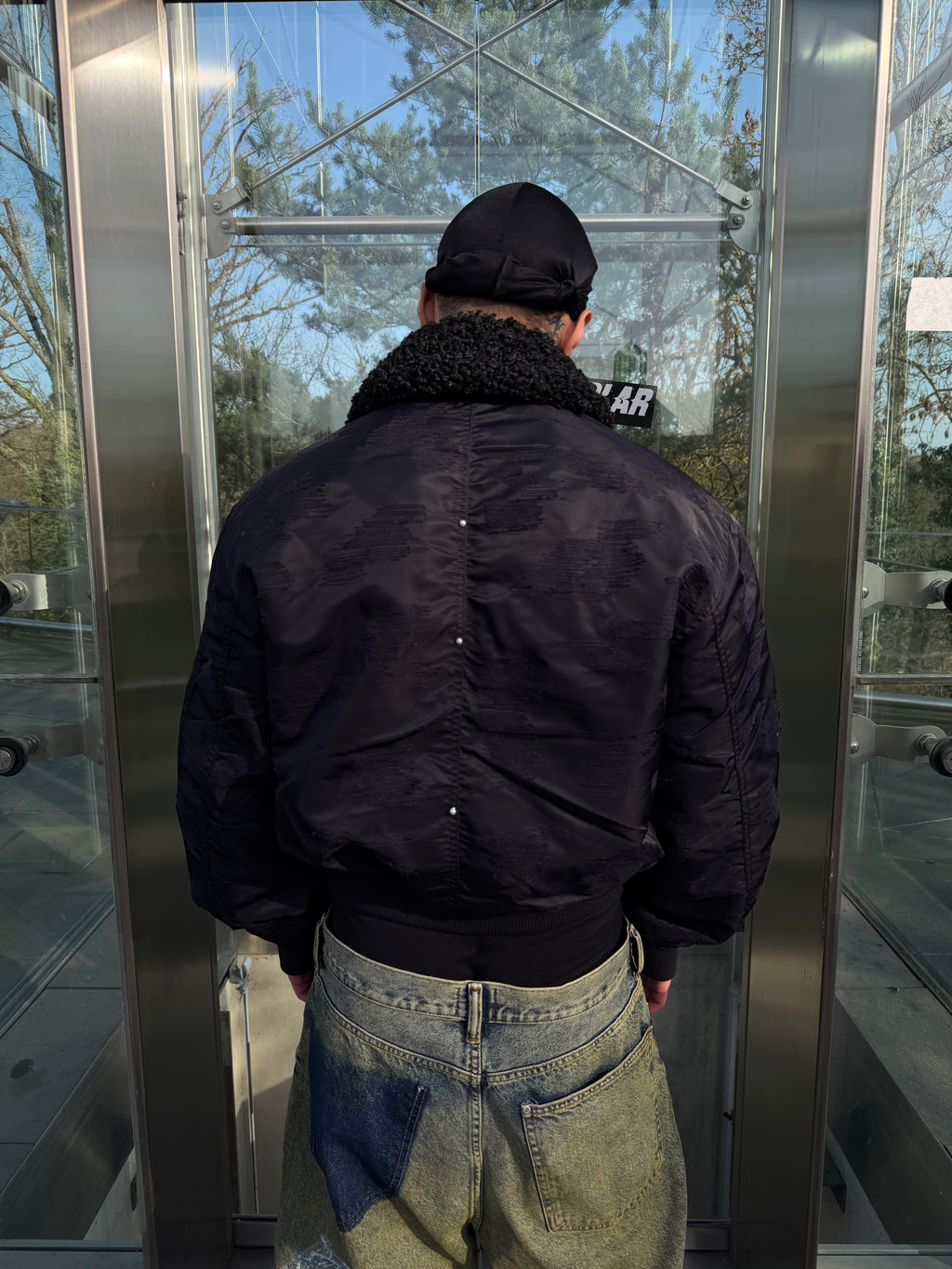 Shadow Script Bomber Jacket