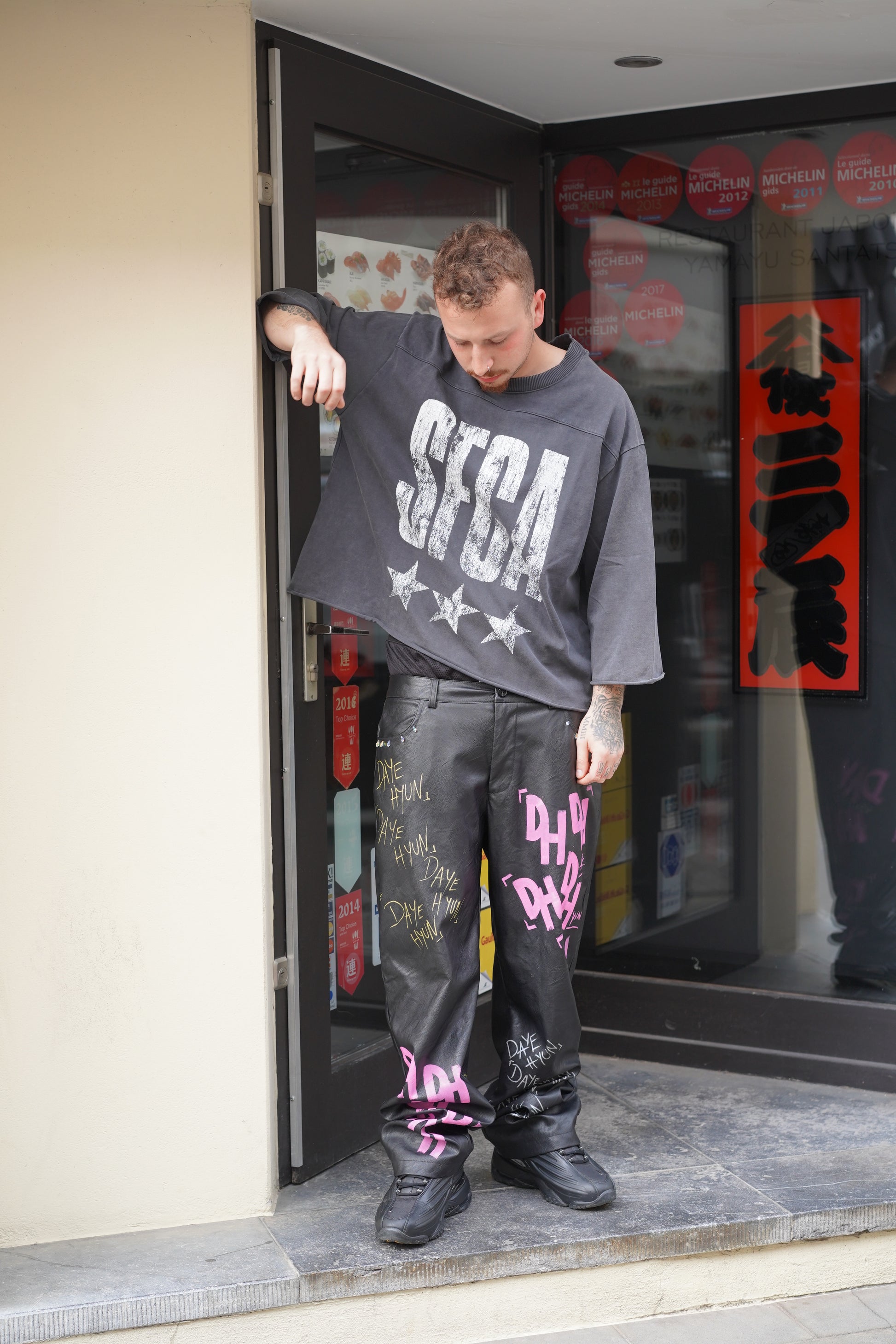1/1 TEXTURED LEATHER PANTS