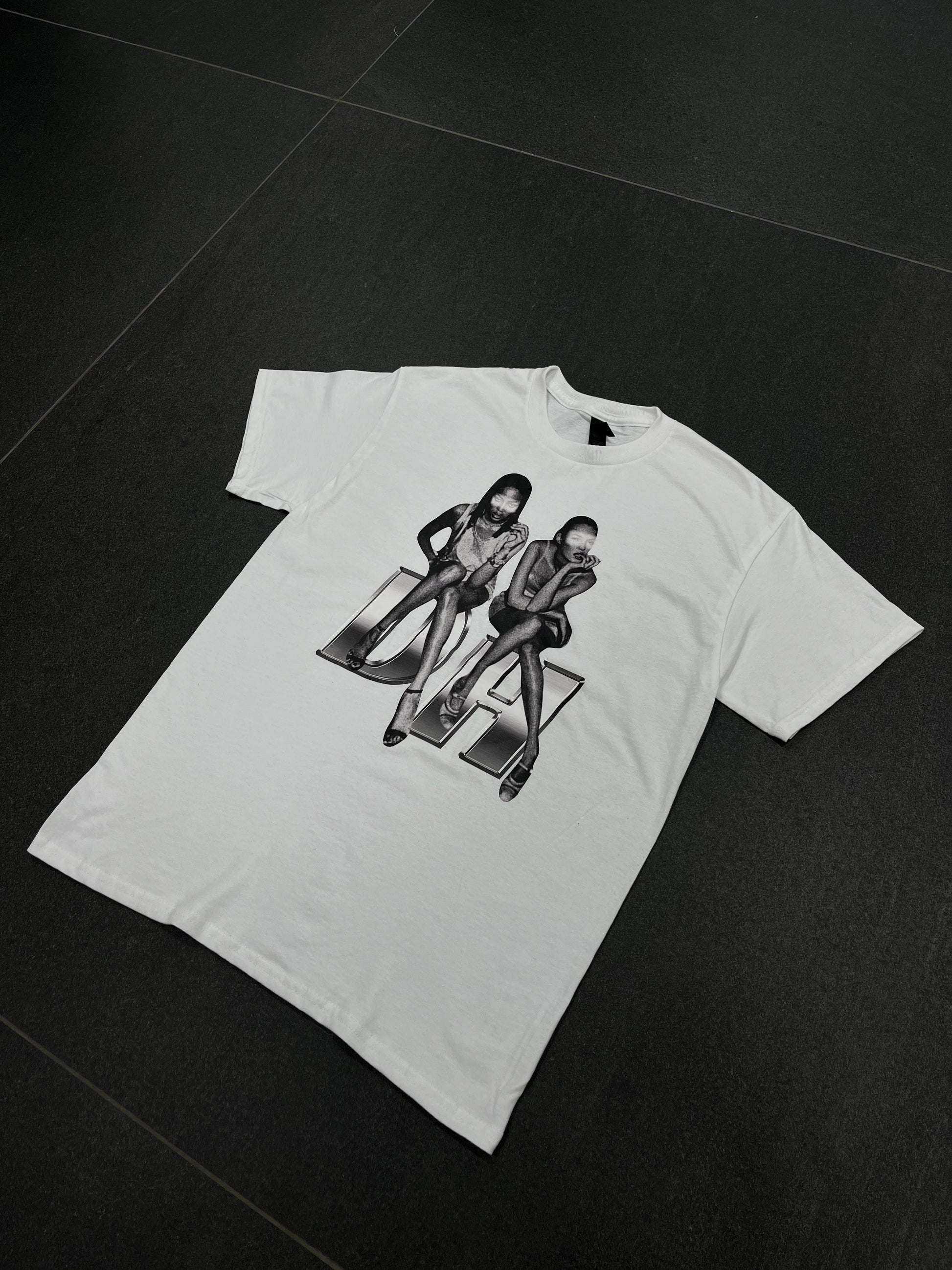 WHITE "U CAN’T SIT WITH US" TEE