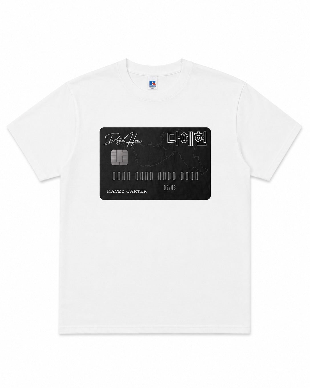 "Black Card" White Tee