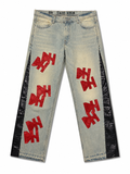 Red Ghost Denim Pants