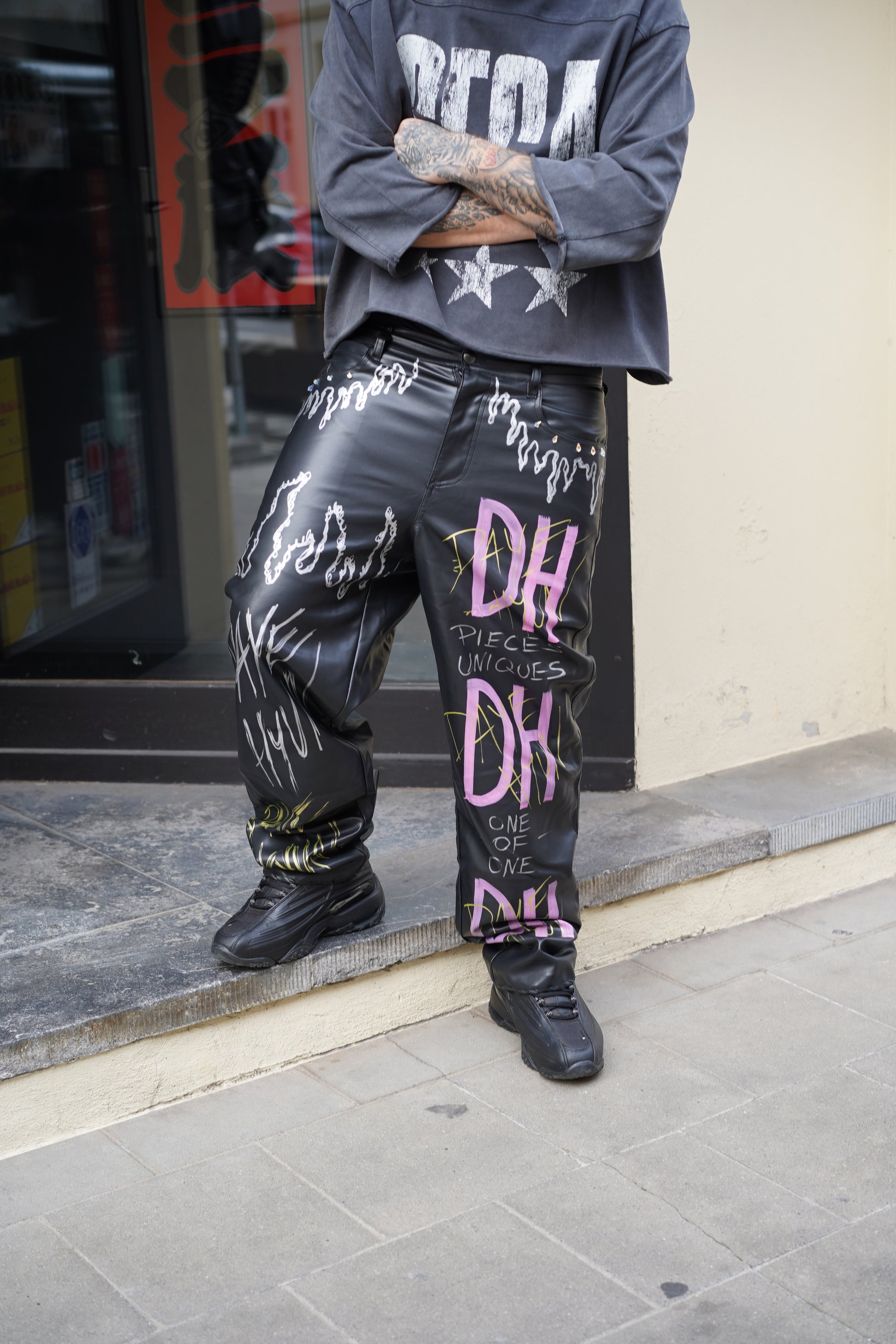 1/1 SLICK LEATHER PANTS