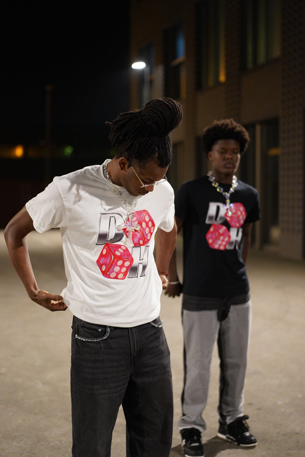 WHITE DICE TEE