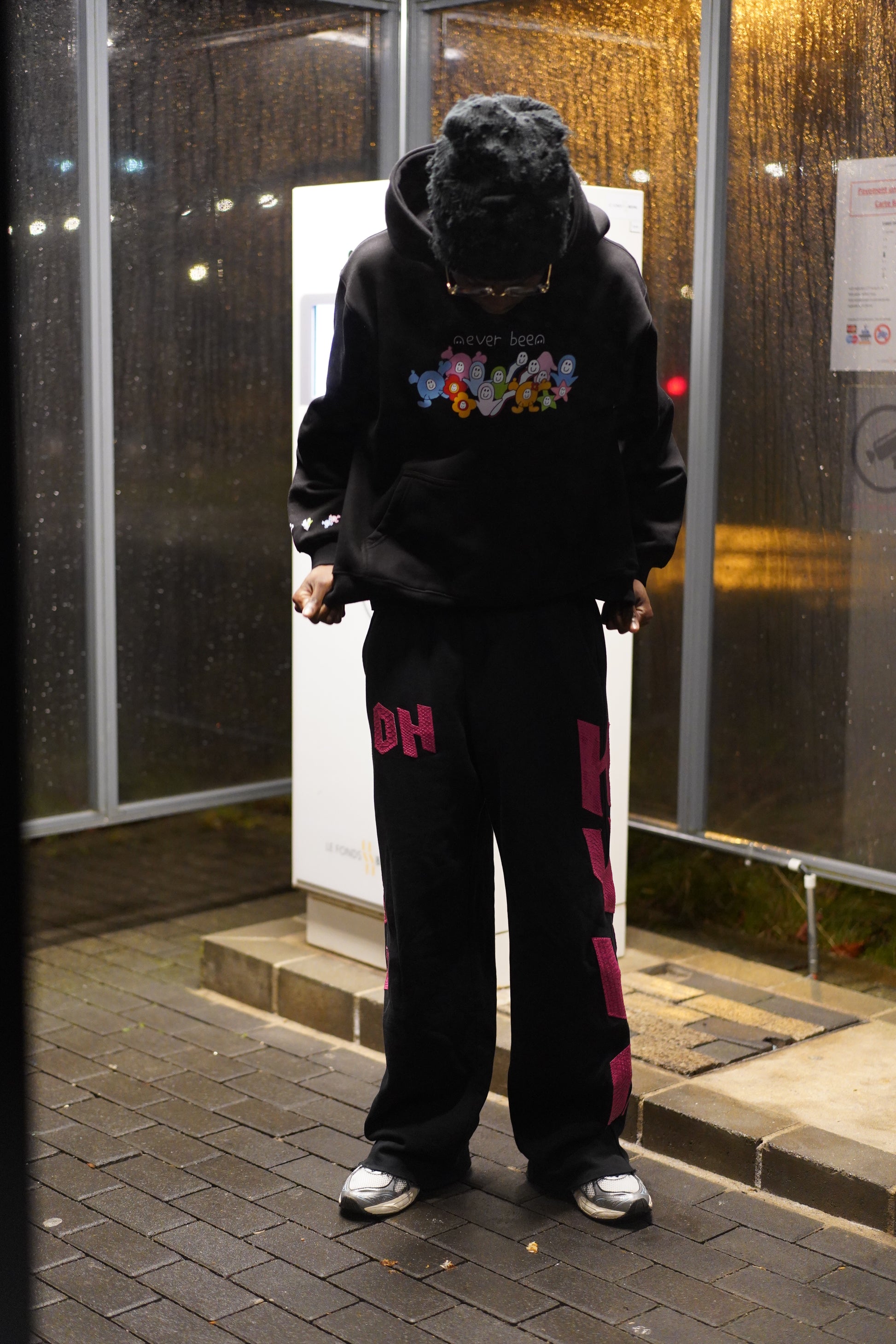 ONE OF ONE PINK LETTERING JOGGER