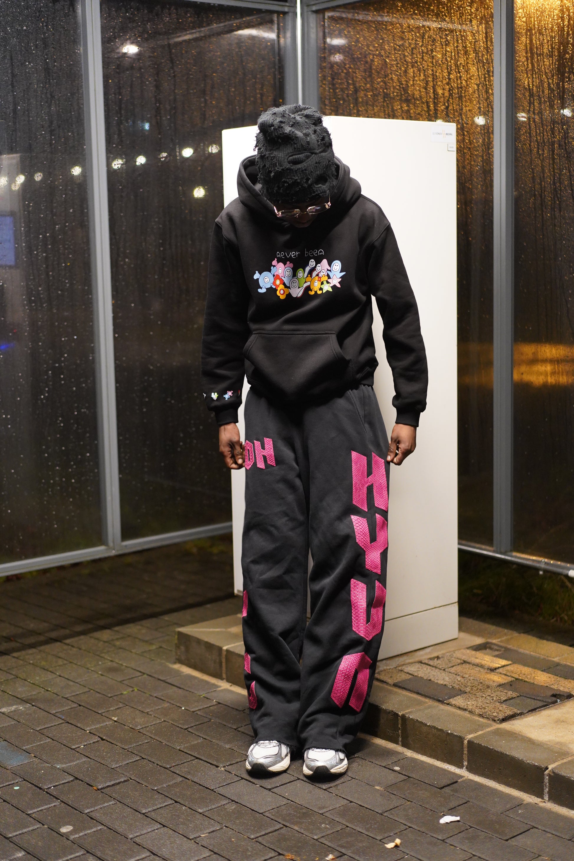 ONE OF ONE PINK LETTERING JOGGER