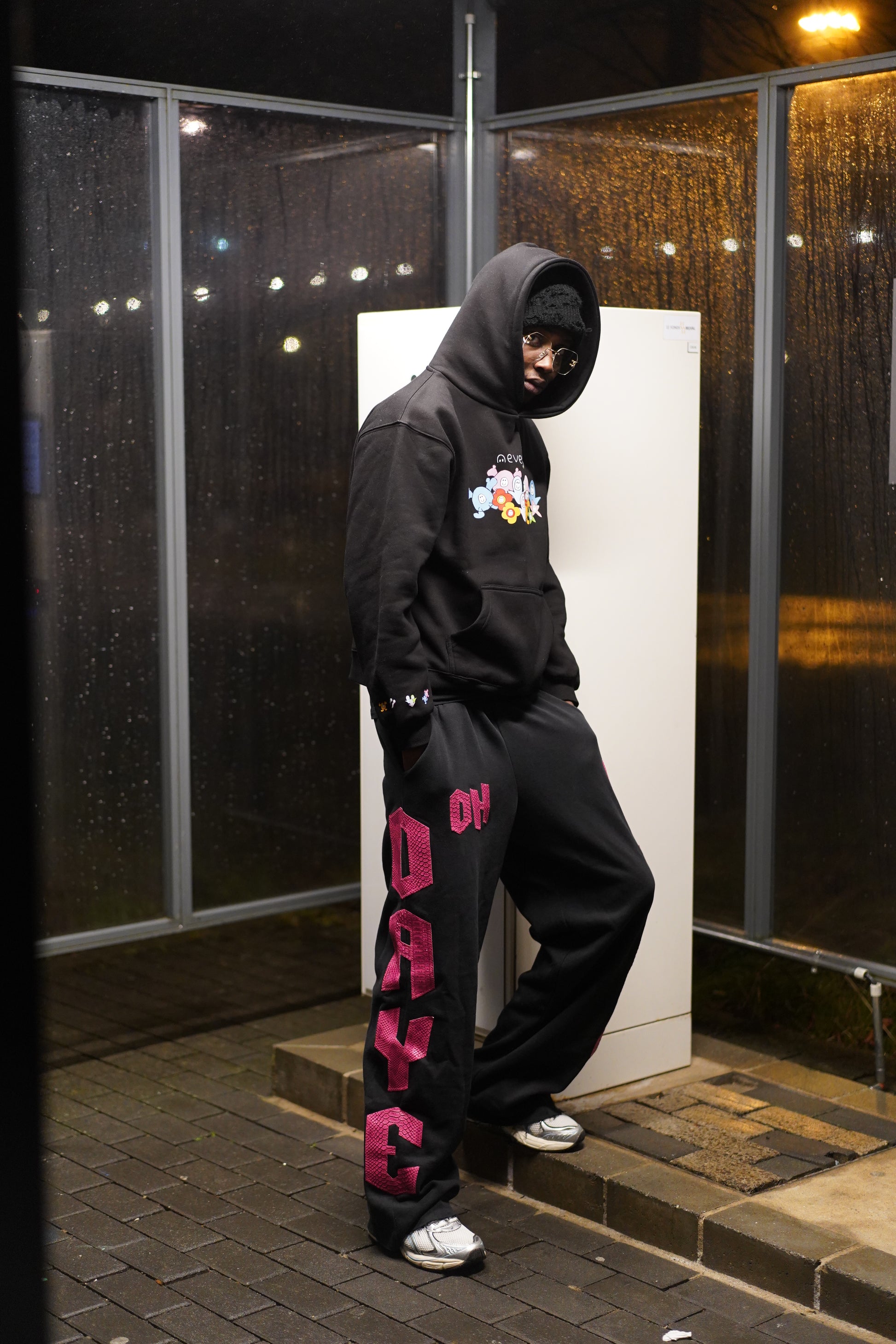 ONE OF ONE PINK LETTERING JOGGER
