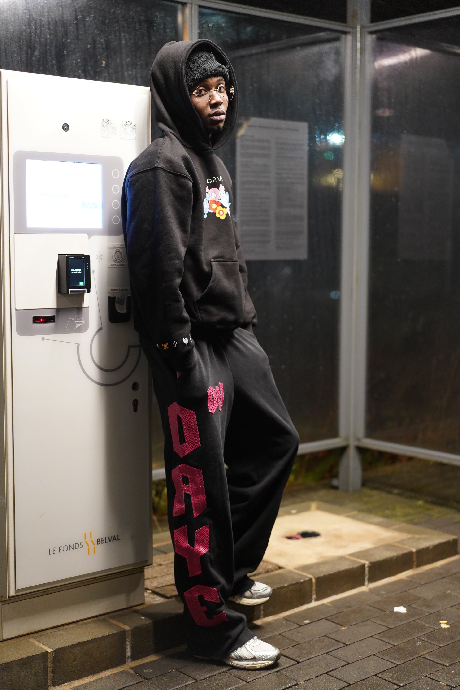 ONE OF ONE PINK LETTERING JOGGER