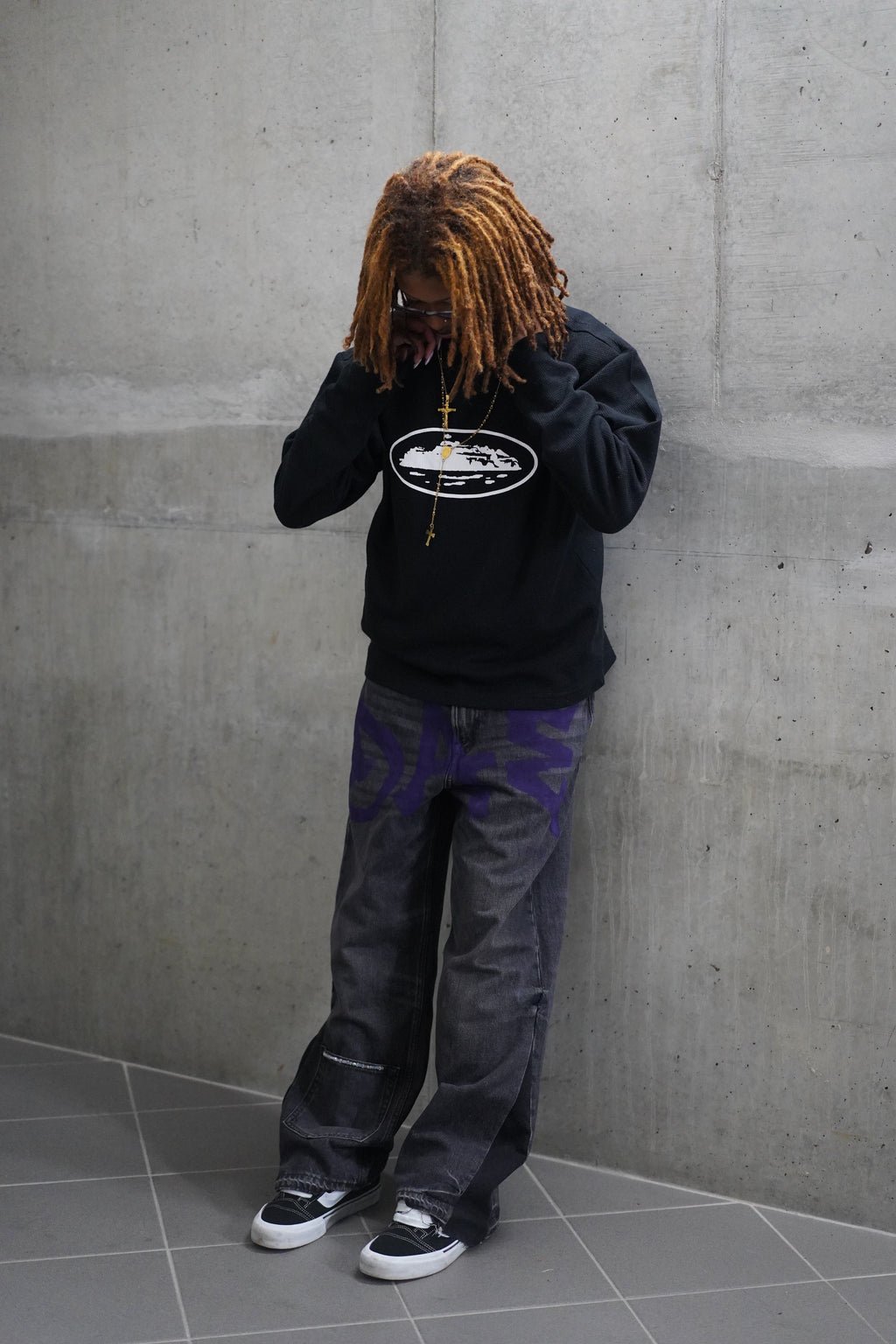 ONE OF ONE GRAFFITI CRYSTAL DENIM