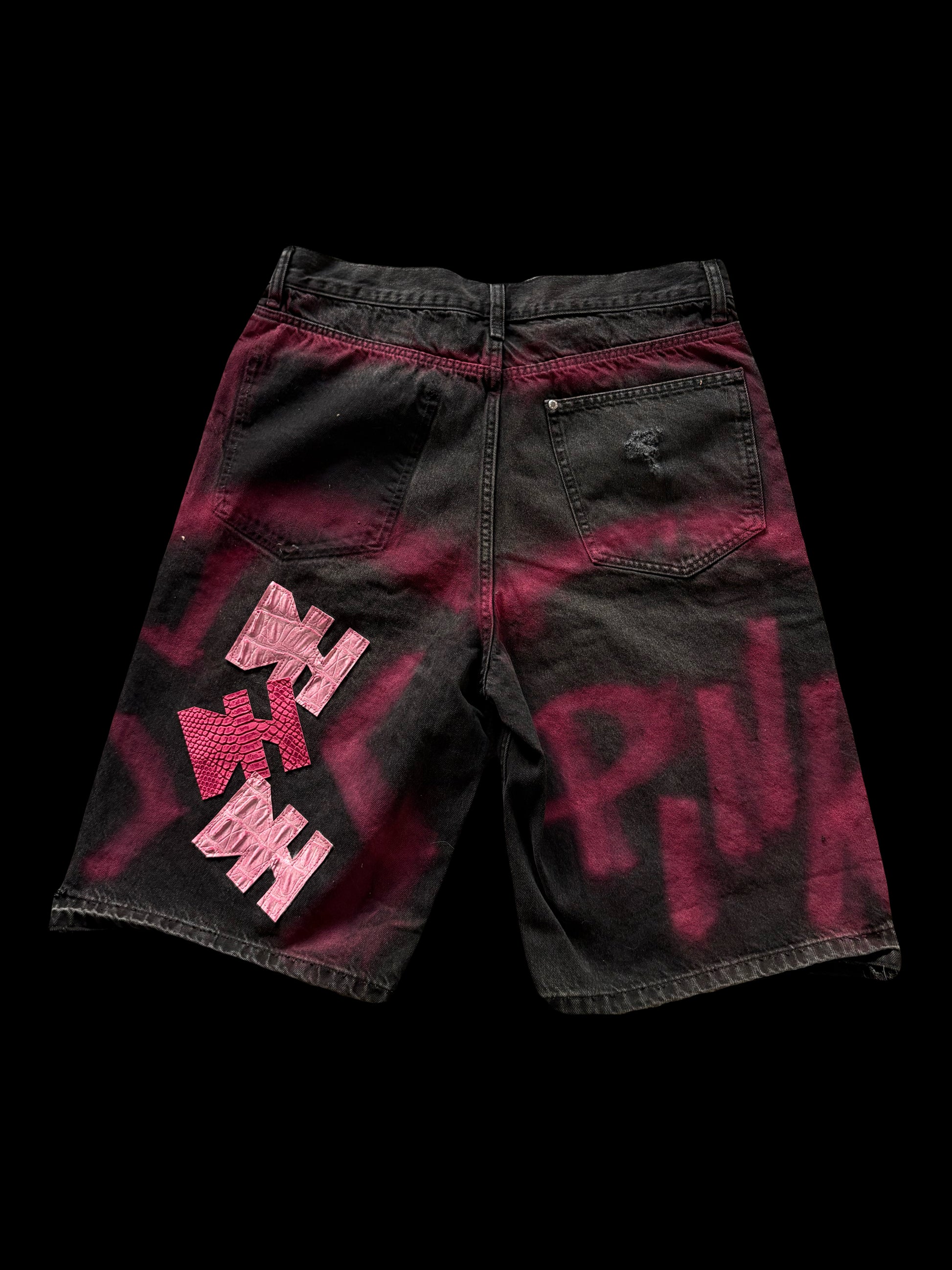 1/1 PINK ON PINK DENIM SHORTS