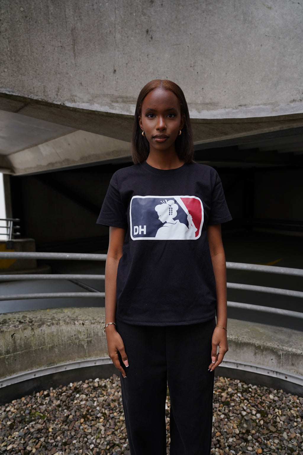 Daye Hyun Emblem Black Tee (pre-order)
