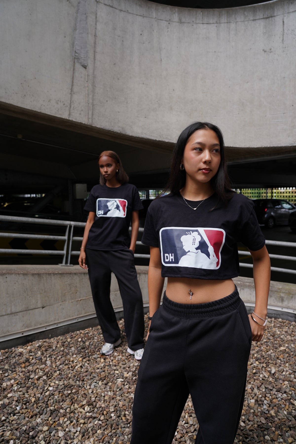 Daye Hyun Emblem Black Crop Tee (pre-order)