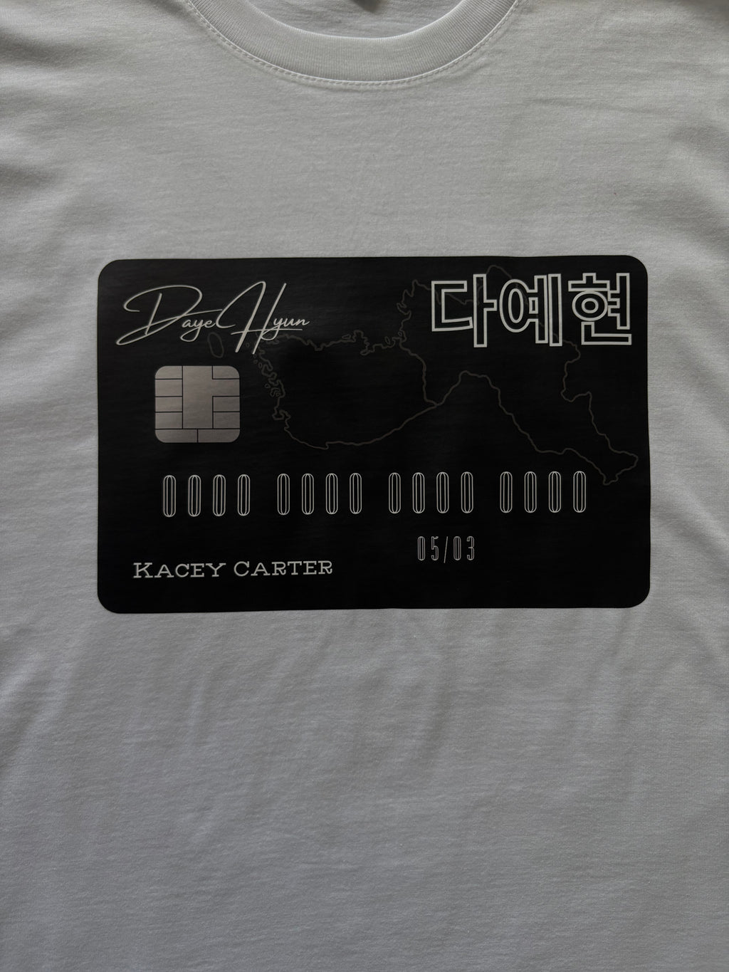 WHITE "BLACK CARD" TEE