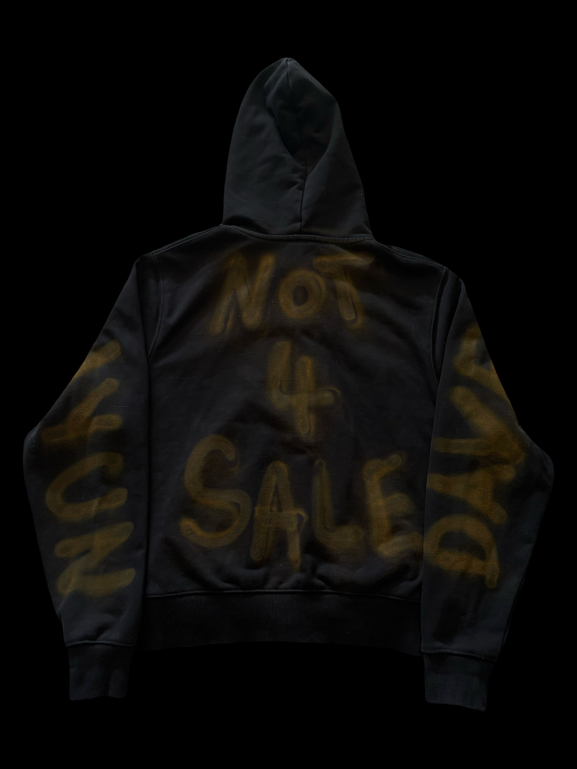 ORANGE "NOT 4 SALE" GRAFFITI ZIP HOODIE 1/1