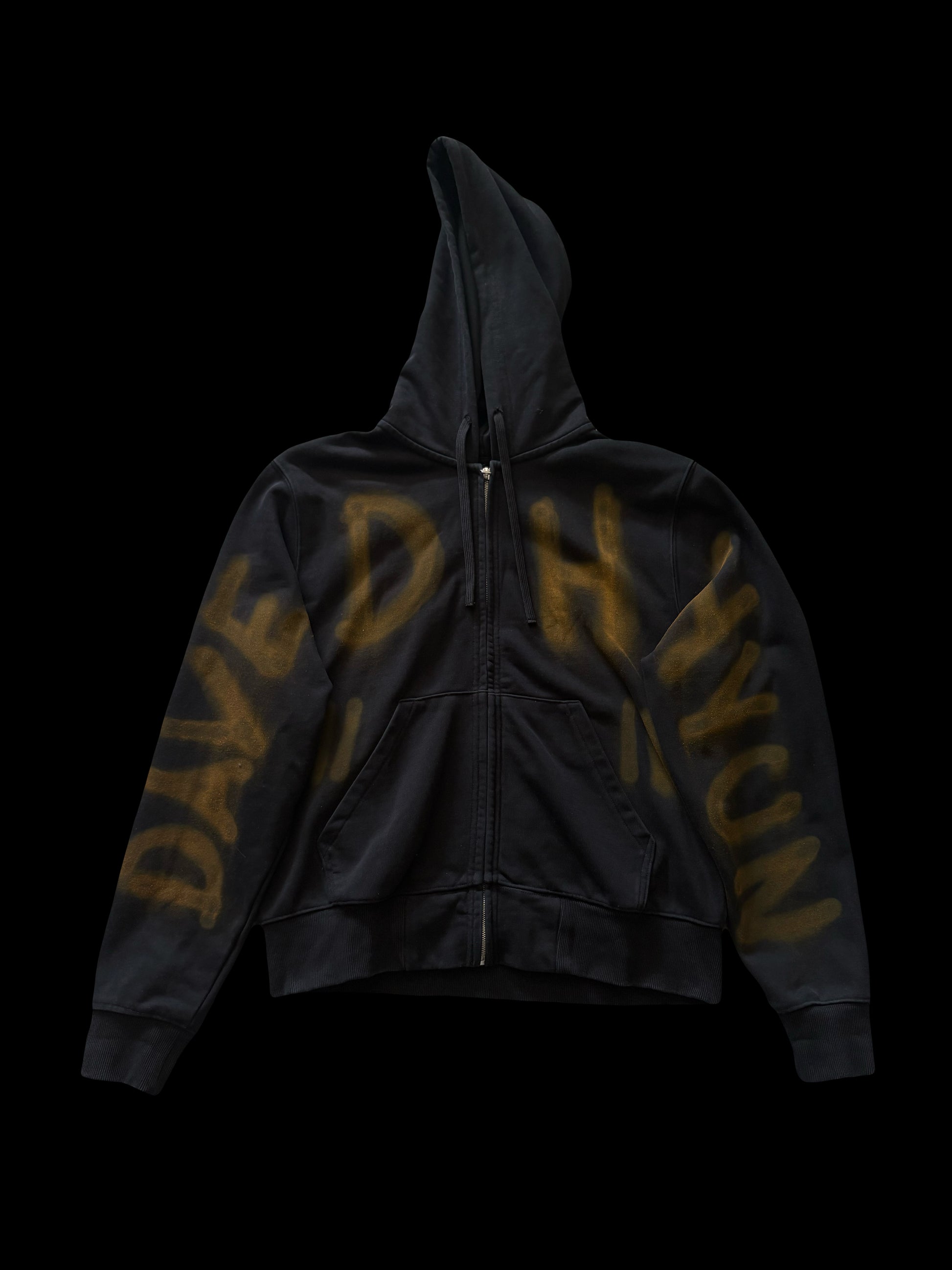 ORANGE "NOT 4 SALE" GRAFFITI ZIP HOODIE 1/1
