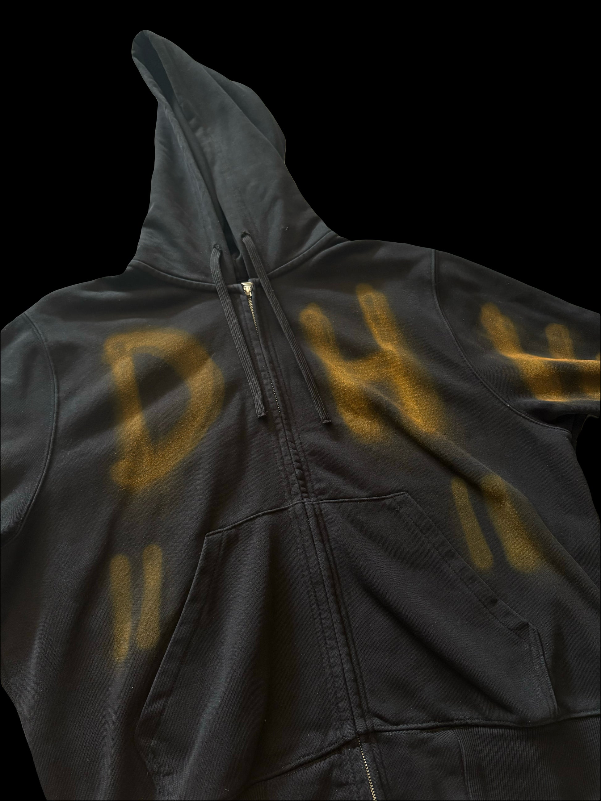 ORANGE "NOT 4 SALE" GRAFFITI ZIP HOODIE 1/1