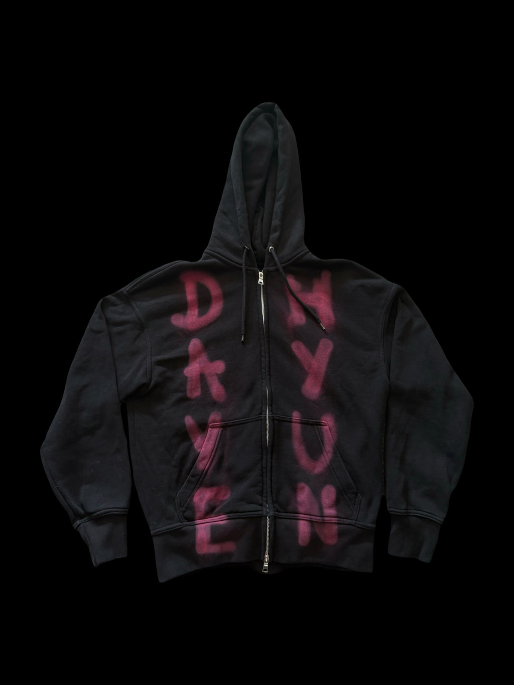 PINK "NOT 4 SALE" GRAFFITI ZIP HOODIE 1/1