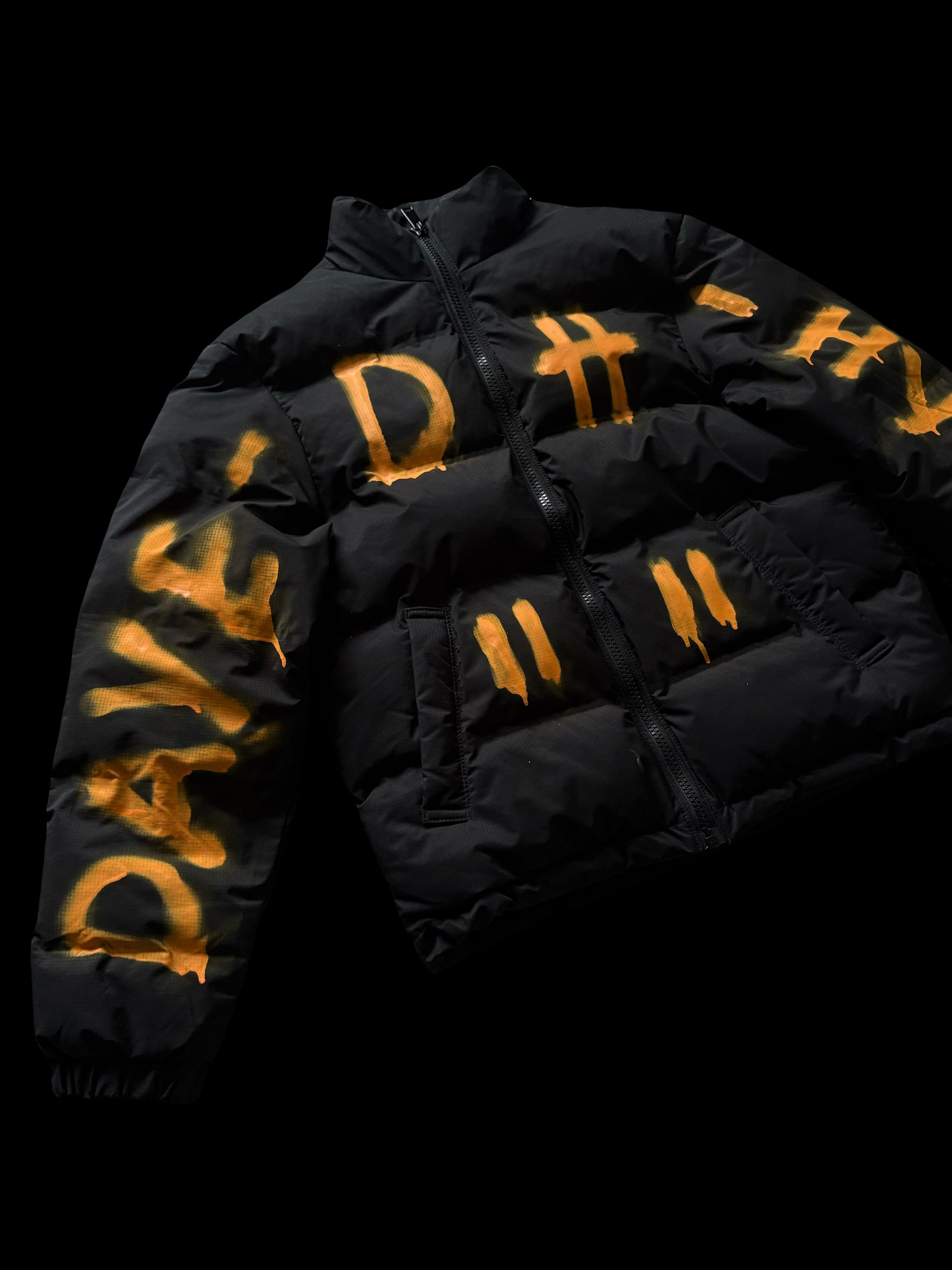 ORANGE "NOT 4 SALE" GRAFFITI DOWN JACKET 1/1