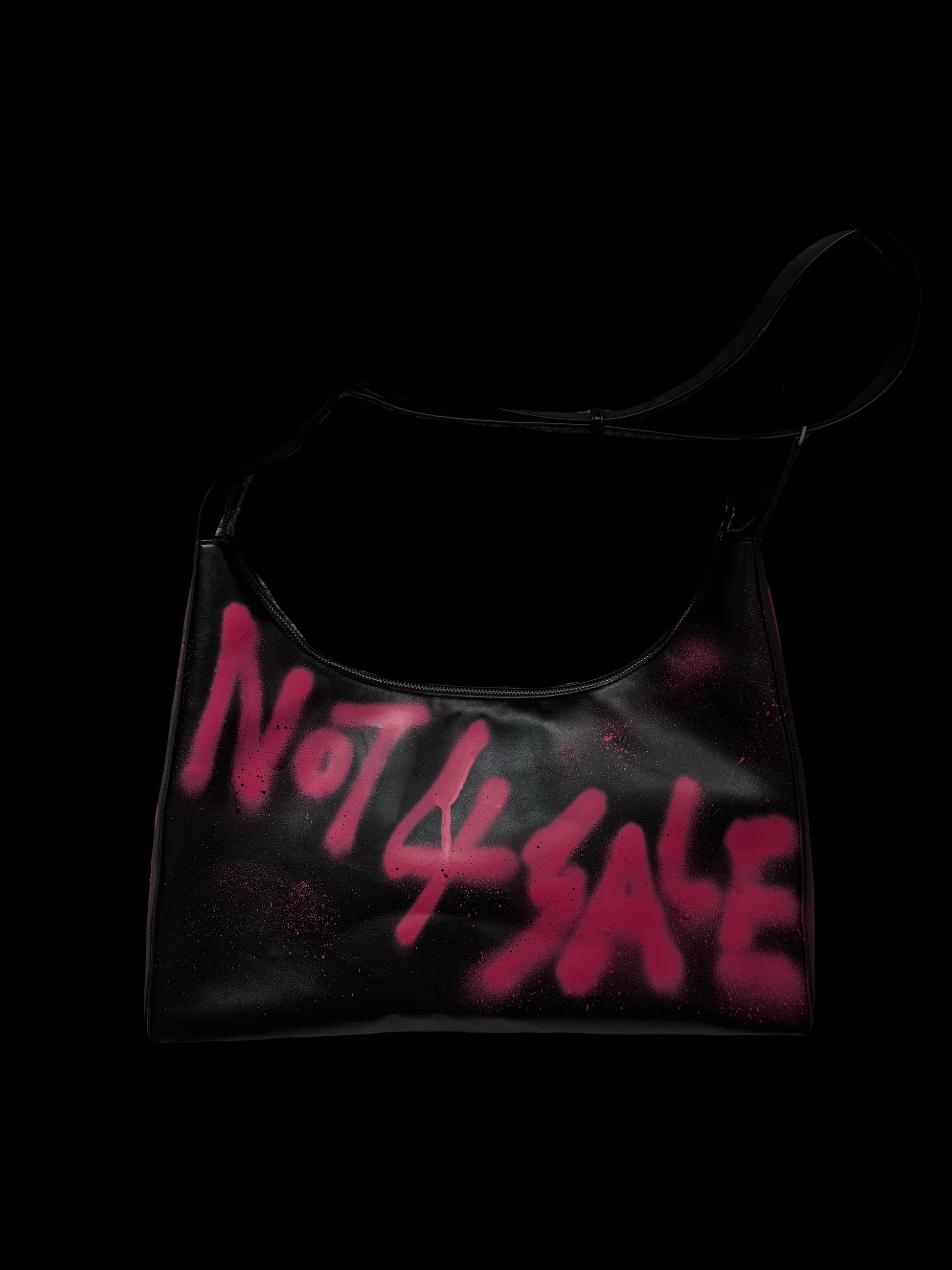 PINK "NOT 4 SALE" GRAFFITI LEATHER BAG 1/1