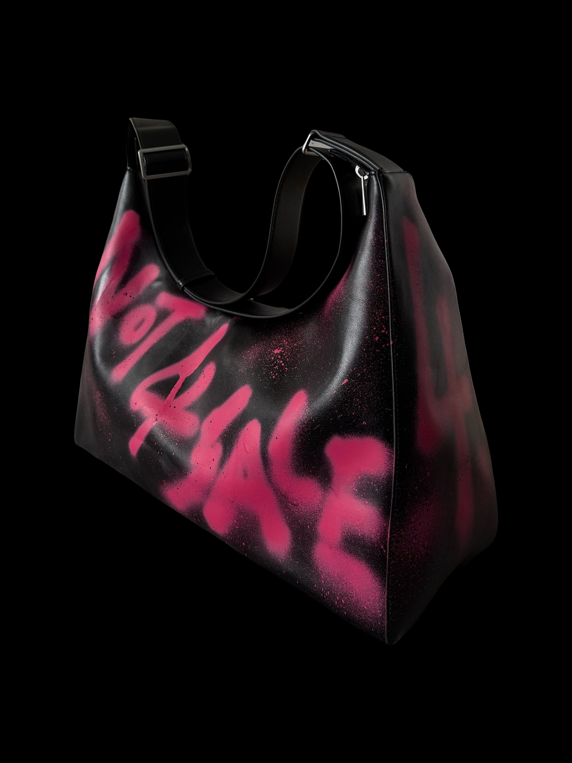 PINK "NOT 4 SALE" GRAFFITI LEATHER BAG 1/1