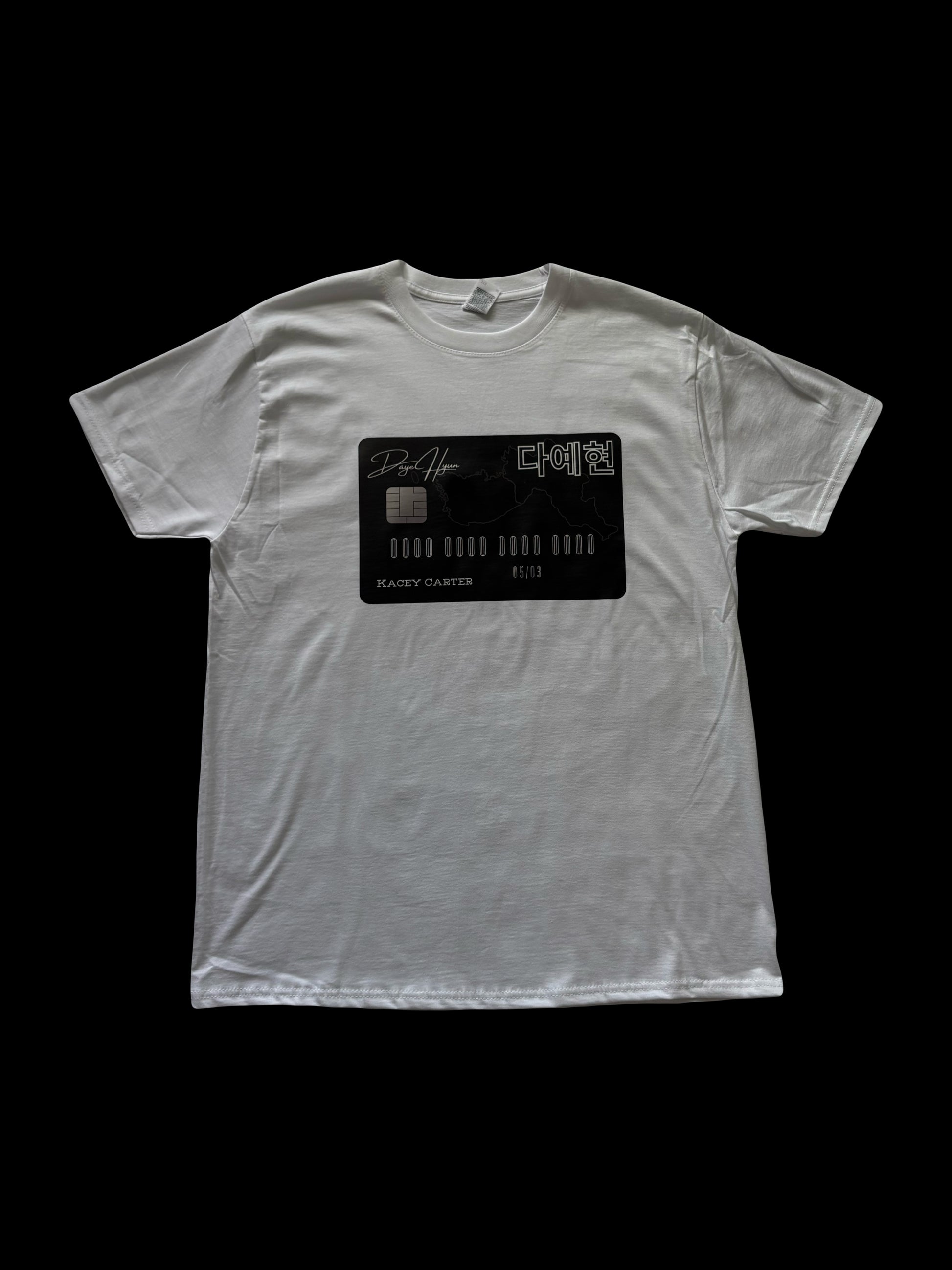 WHITE "BLACK CARD" TEE