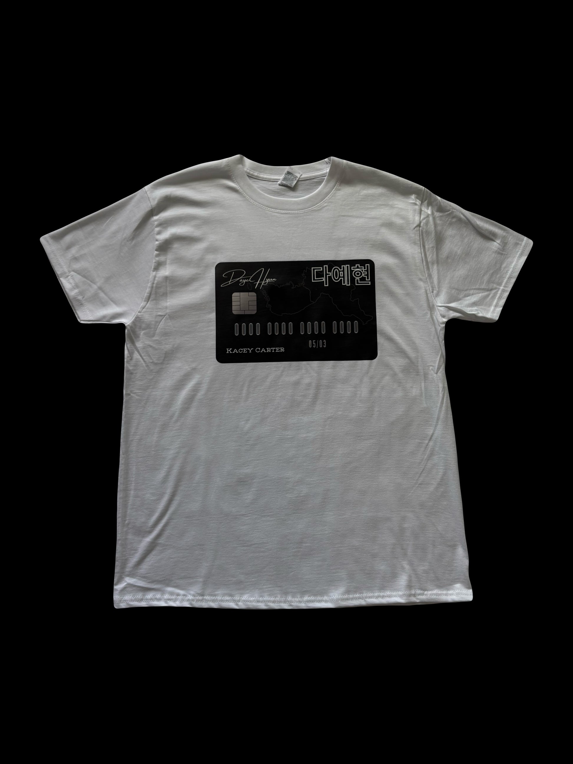 WHITE "BLACK CARD" TEE