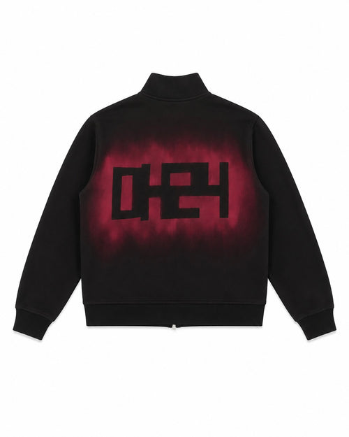 "DH24" Relaxed Fit Boxy Black/Pink Track Jacket