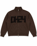 "DH24" Relaxed Fit Boxy Brown Track Jacket