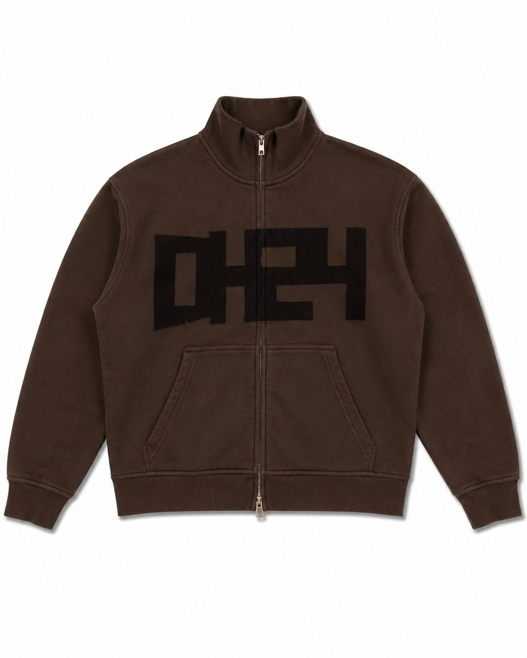 "DH24" Relaxed Fit Boxy Brown Track Jacket