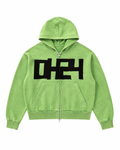 "DH24" Cropped Boxy Green Track Jacket